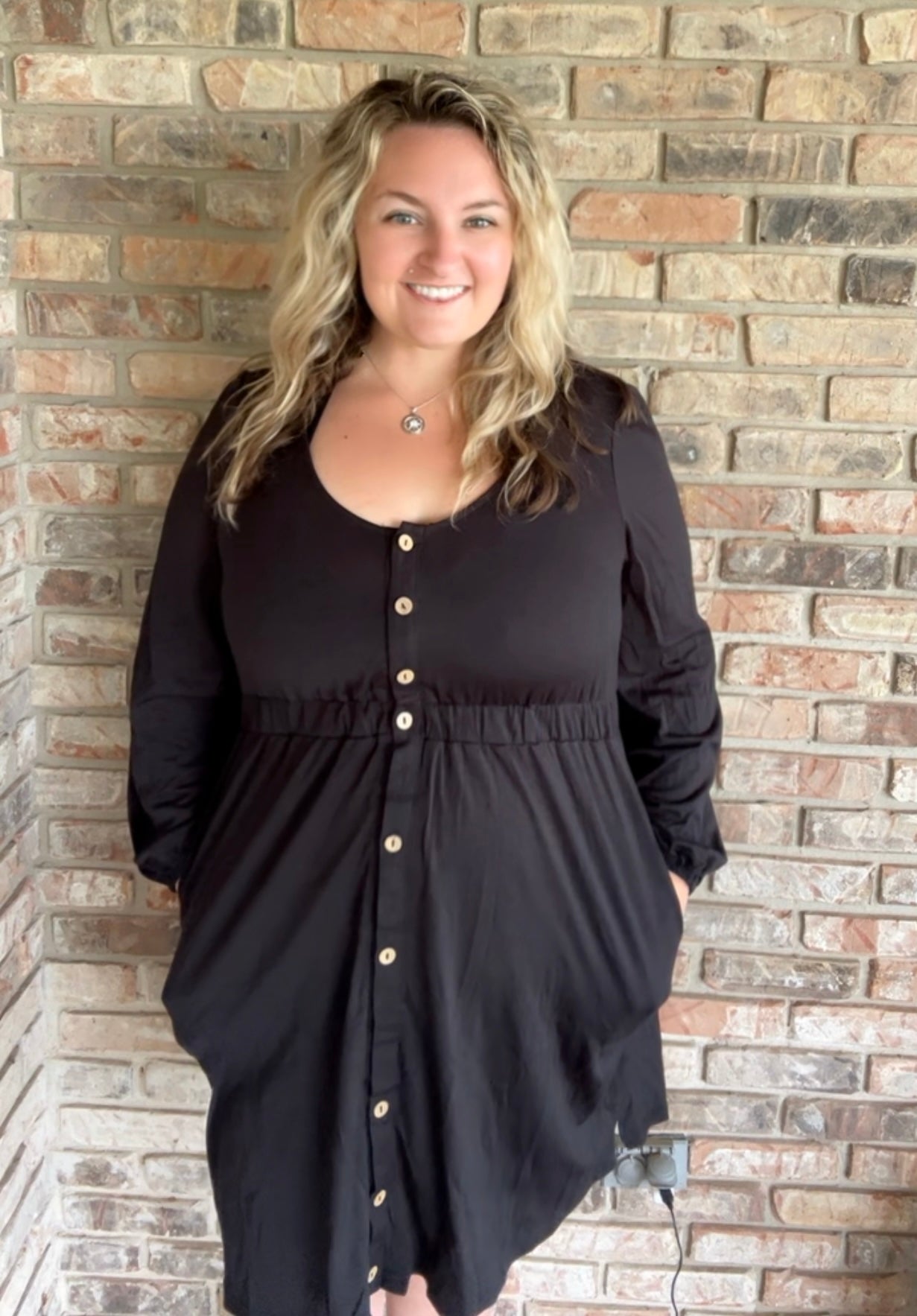 Black Button Up Dress