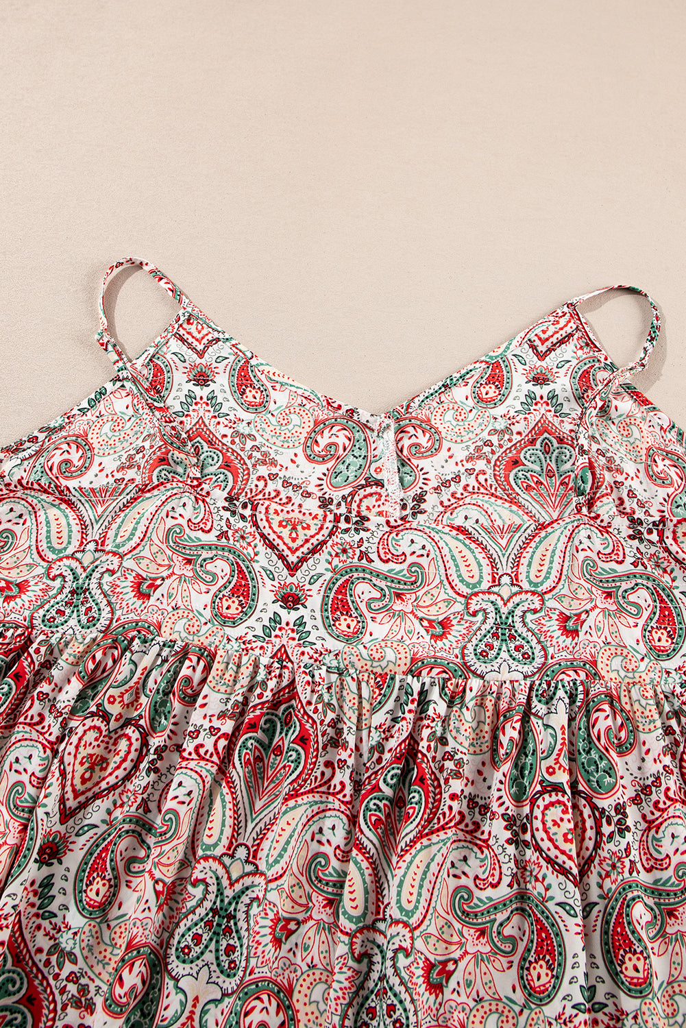 Plus Paisley Print V Neck Jogger Jump Suit