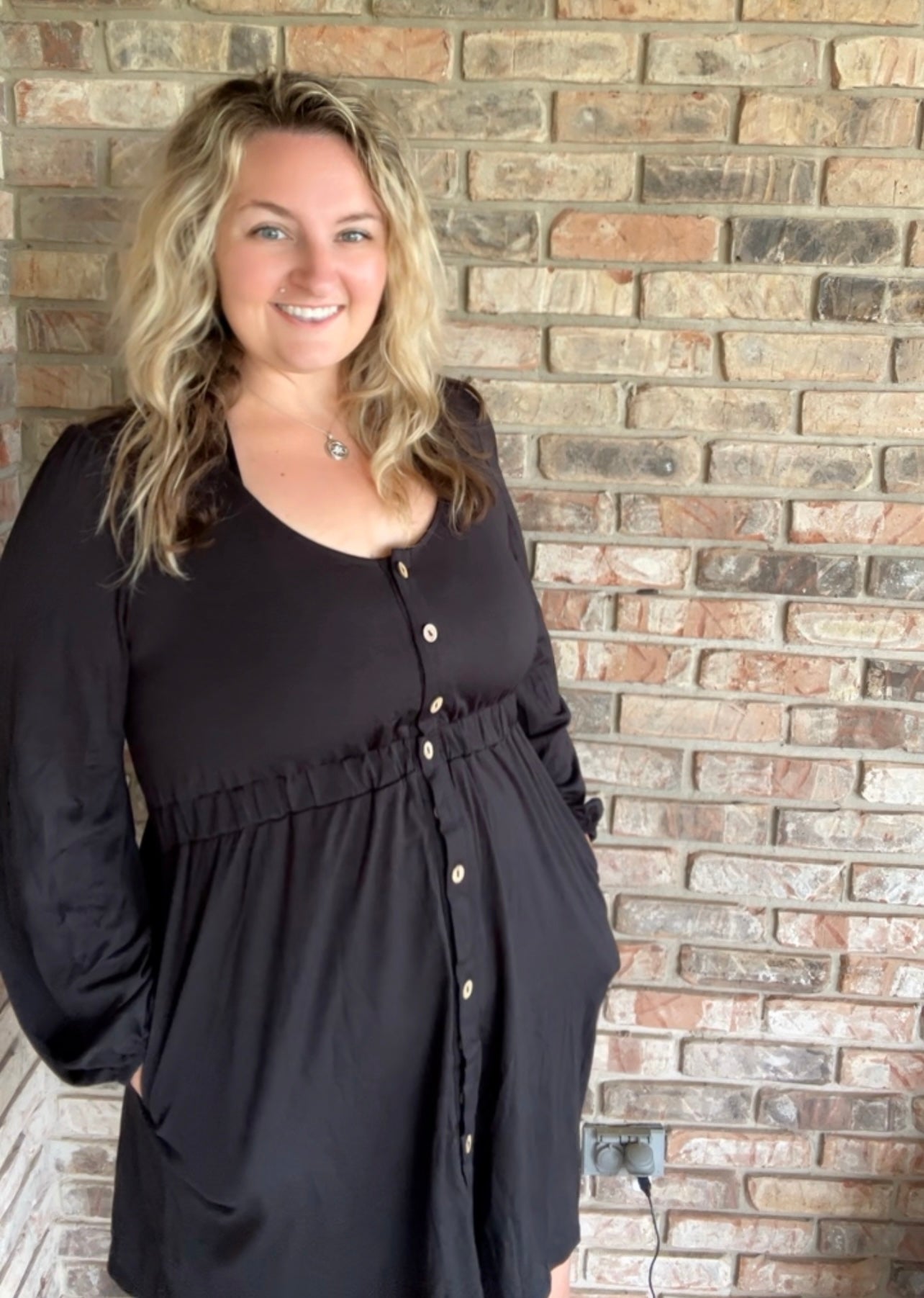 Black Button Up Dress