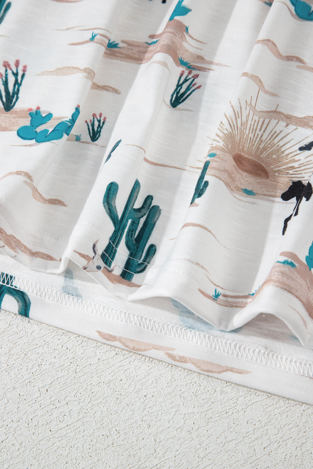 Western Cactus Crew Neck Tee