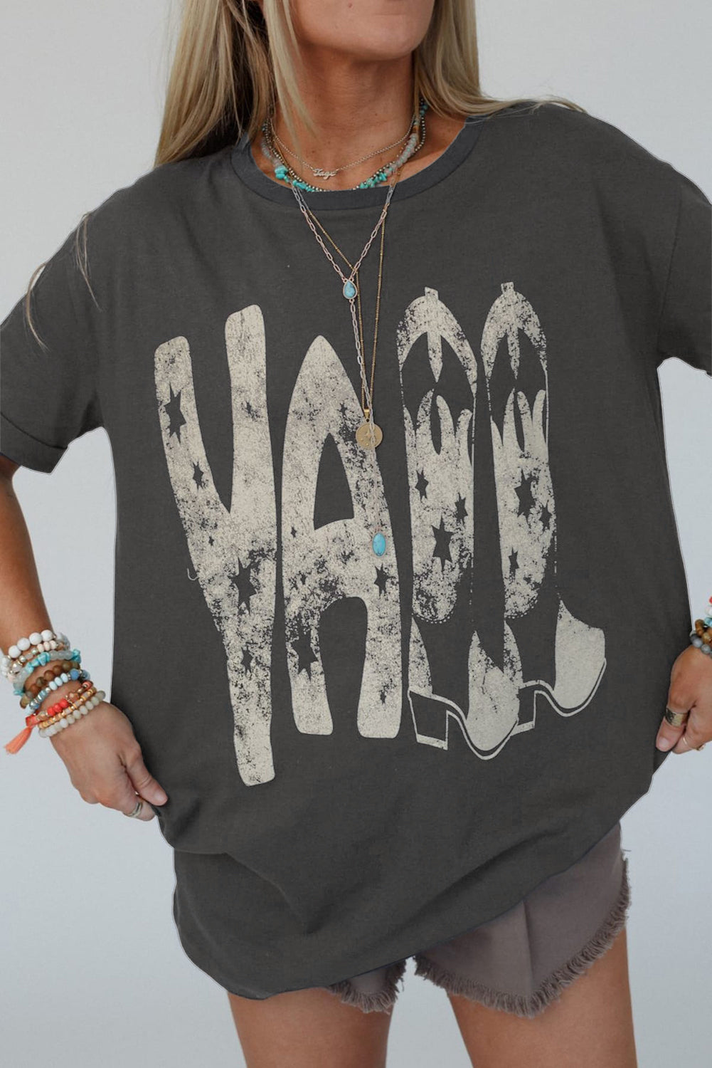 Grey Vintage Yall Tee
